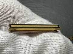 3 UNIQUE VINTAGE LINGERIE PINS: SILVER TONE + SHELL, GOLD & BLACK, GOLD M212