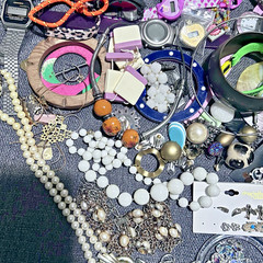 Vintage Jewelry Mixed Lot for Crafts Scrap Junk Wear Repair Repurpose 3.97 lbs.