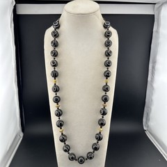 Lot 27 Ethnic Pyu Etched Agate Eye Beads Natural Stone Agate Beaded Necklace