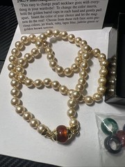 Joan Rivers Classics 28” Faux Pearl Interchangeable Barrel Necklace w/Bag & Box