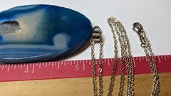 2 STONE GEMSTONE PENDANTS & STERLING SILVER 19″ NECKLACES AMETHYST & MORE