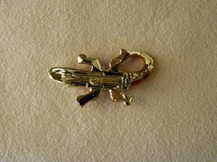(2) Vtg Gerry’s Brown Enamel Alligator Mama & Baby Pins Gold Toned-Free Shipping