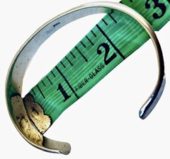 Sterling Silver 925 Cuff Bracelet Solid Smooth 24 grams