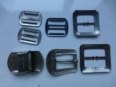 Lot of 7 Vintage Metal Fashion Belt Buckles