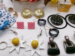 Vintage Costume Jewelry Earrings 80s 90s Y2K Pierced Clip Chunky Retro Lot