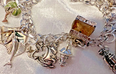 Vintage Sterling Silver Summer Ocean Sea Water Sports, Scuba Divers, Pirates!