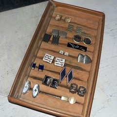14 Pairs Vintage MCM Sterling Silver Cufflinks Unknown Makers Enamel Copper