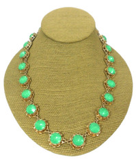J Crew Georgian Riviere Necklace Anna Wintour Collar Chrysoprase Green Collet