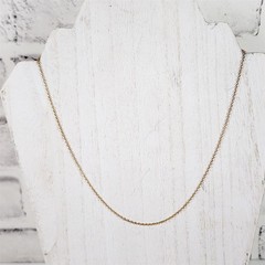 Vintage 10K Yellow Gold Rolo Chain Link Necklace 18.25″ Staple Classic