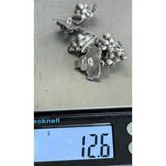 Vintage Taxco Sterling Silver Grape Cluster Charms Lot 6 Mexico 94% Silver XRF