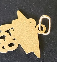 Vintage 90s 14K Yellow Gold 1995 Graduation Cap Charm NOS 0.5 Grams