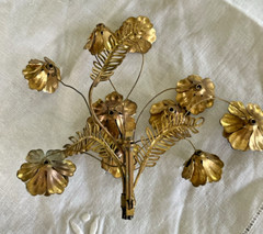 Large Vintage Gold & White Flower Brooch Pin – Perfect to Add to a Bouquet