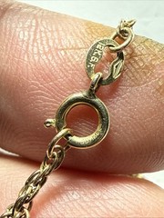 Necklace Encased 22k gold nuggets and 12k gold-filled rope border bezel & Chain