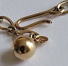 Wells Four Bead Gold Necklace 15″ 14K GF Mid Century Choker or Childs Adj J Hook