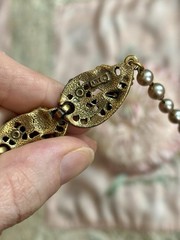 Vintage 1950s “Art” Jeweled Floral Choker Necklace