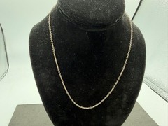 2.15g Vintage Sterling Silver 925 Round Link Chain Necklace 17 in M