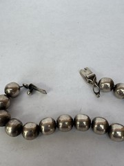 Vintage Taxco Mexico 925 Ball Bead Bracelet Sterling Silver 28 Grams