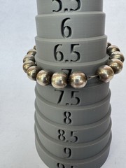 Vintage Taxco Mexico 925 Ball Bead Bracelet Sterling Silver 28 Grams