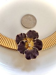 Metropolitan Museum of Art Russian Imperial Purple Pansy Necklace Made By CINER