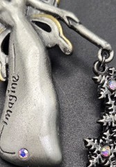 Vintage DD Signed Imagine Winter Fairy Angel Brooch Two Tone Pewter AB…
