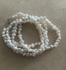 Vintage JTV White Pearl Strand 26 Inch Beaded Necklace