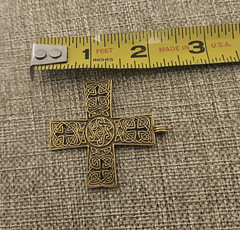 Metropolitan Museum of Art MMA Celtic Cross Pendant Gold Plated VTG Signed
