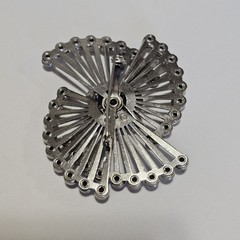 Lot Of 3 VTG Rhinestone Brooches 2 To 2.5 Inches Prong Settings Unsigned