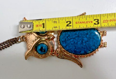 6 Vtg Necklace Pendant Lot Chunky Costume Owl Gold & Silver Tone Statement