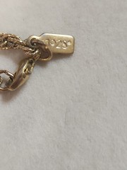 1928 Marked Heart And Bow Dangle Necklace 17 Inches