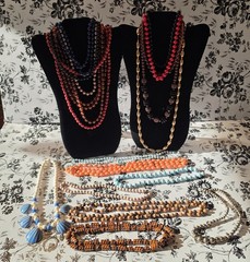 18 Vintage Retro MCM Beaded Necklace Various Colors