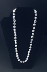 Asian Style Oriental Jewelry-Boho Necklace Porcelain Blue And White Longevity