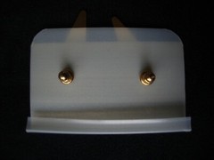 VINTAGE SAMUEL HUANG CLOISONNE EARRINGS SIGNED WHITE ENAMEL GOLD FILLED POST