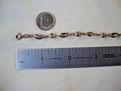 VINTAGE 1970-80s RETRO MOD 3D BEADS 7″ STERLING SILVER STAMPED LEX 925 BRACELET
