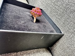VINTAGE RARE FUSCHIA SAPHIRE COCKTAIL RING