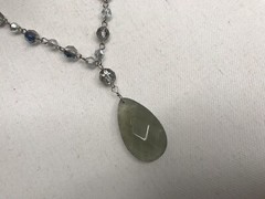 Cookie Lee Faceted glass Crystal long Silver Strand Necklace NEW 89686 $26