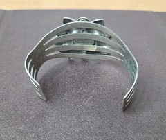 VINTAGE BELL TRADING POST NICKEL SILVER SOUTHWEST CUFF BRACELET