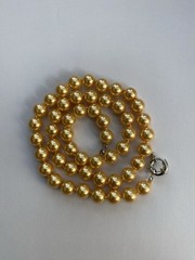 Vintage Yellow Faux Pearls Necklace, Beautiful