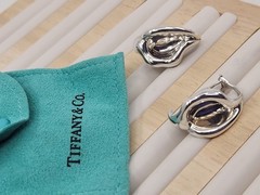 Vintage Elsa Peretti Tiffany & Co Sterling Silver Minimalist Hoop Earrings Rare
