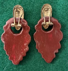 Vtg 60’s Brass Tone Post Doorknocker Multicolor Interchangeable Earrings 9 Sets