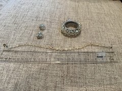 Vintage 1950 Aurora’s Borealis crystal jewelry set