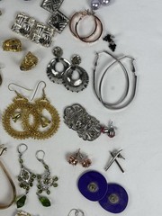 Large Earring Lot 100+ Pairs Mixed Vintage Modern Pierced Clip Hoops Studs