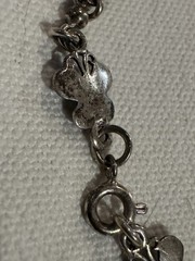 Vintage Silver Plate? and Faceted Blue Rhinestone 8.5” Bracelet