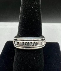 VTG HARLEY-DAVIDSON 925 Sterling Silver Vintage Mexico Spinner Band Ring Size 10
