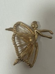 Natacha Brooks Ballerina Brooch – signed – Rare Variation – Anna Pavlova