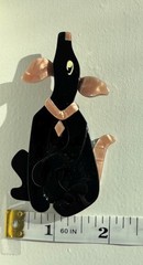 Vintage Lea Stein Pouf Dog Brooch