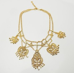 Stunning 24k gold plated chandellier necklace by Larisa Barrera