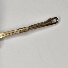 Vintage Heraldic Gold Tone Collar Bar Pin Tension Clip – Mid Century Traditional
