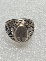 Vintage Silver 875 Ring Soviet Vintag1980 Olympics Moscow size 8,75. 18,75 mm.
