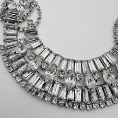 VINTAGE RHINESTONE Jewelry Lot Necklace Bracelet Earrings TAYLOR MAID Case
