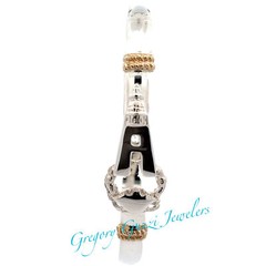 Sterling Silver And 14KT. Annapolis Maryland Destination Bracelet (6mm)